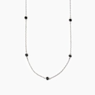Mabina - Collana Uomo Con Catena E Zirconi - Argento - Zirconi