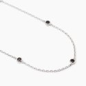 Mabina - Collana Uomo Con Catena E Zirconi - Argento - Zirconi