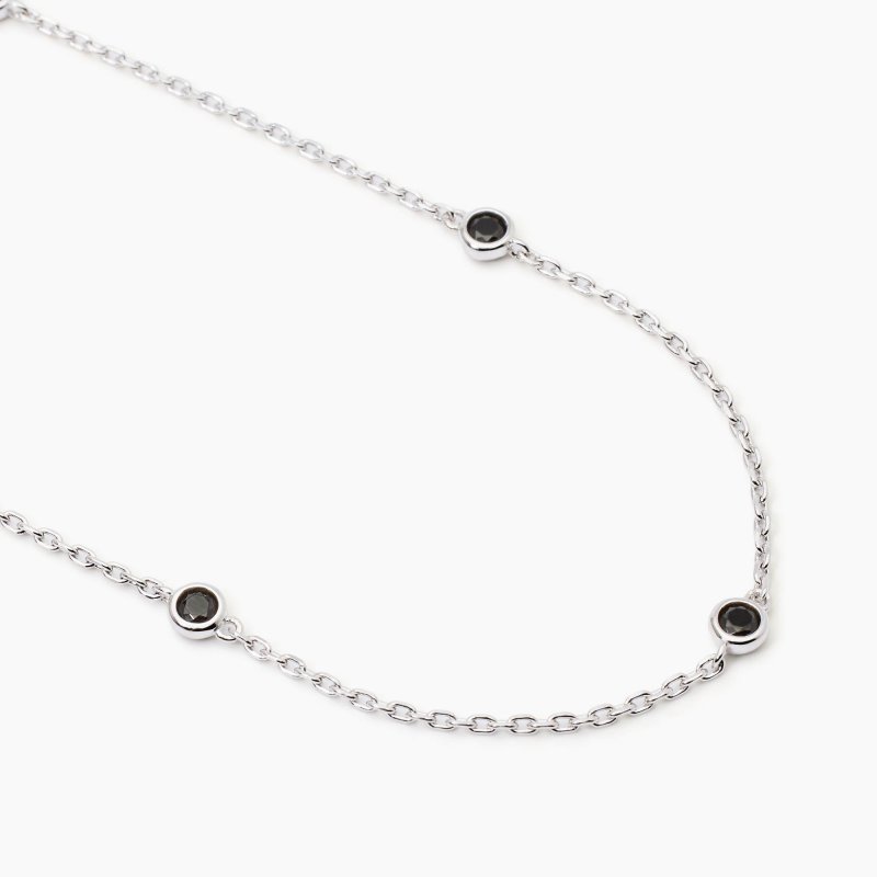 Mabina - Collana Uomo Con Catena E Zirconi - Argento - Zirconi
