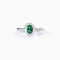 Mabina - Anello In Argento - Smeraldo Sintetico - Zirconi