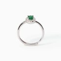 Mabina - Anello In Argento - Smeraldo Sintetico - Zirconi