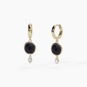 Mabina - Orecchini In Argento Con Pendente In Agata Nera - Eleganza E Stile
