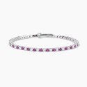 Mabina - Bracciale Tennis Rubini Sintetici - Argento 925