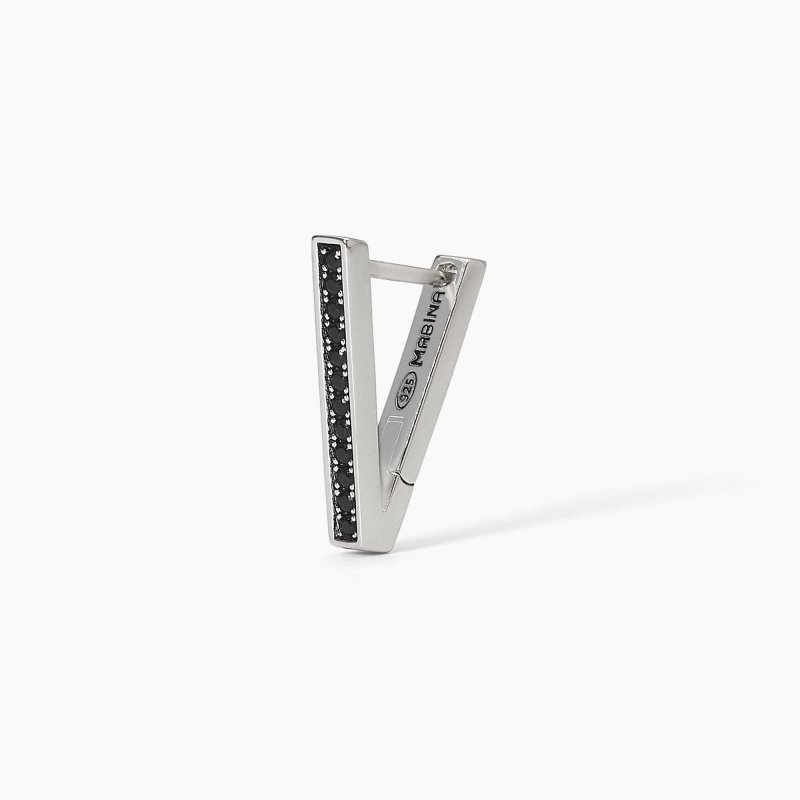 Mabina - Orecchino A Triangolo - Argento - Zirconi