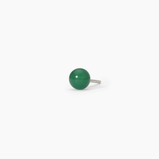 Mabina - Orecchino In Argento Con Giada Verde - Monomania