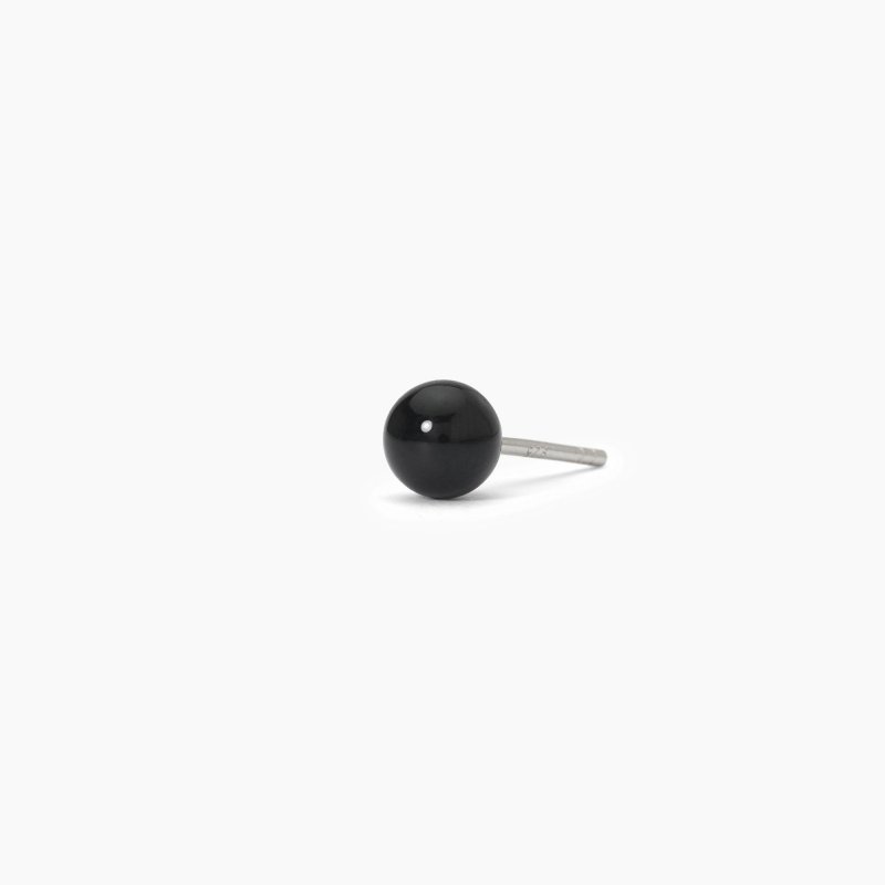 Mabina - Orecchino In Argento - Agata Nera - Monomania