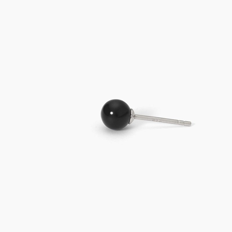 Mabina - Orecchino In Argento - Agata Nera - Monomania