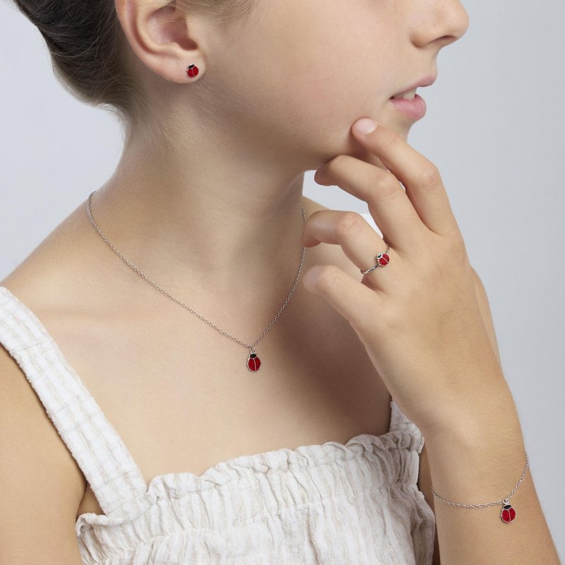 Mabina - Orecchini In Argento - Coccinella Fortunella