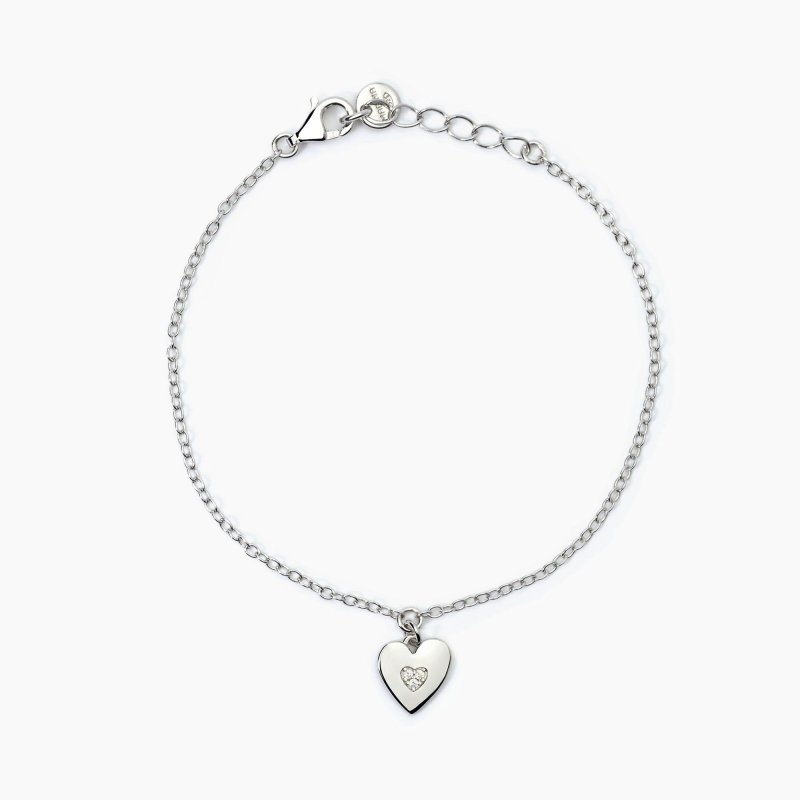 Mabina - Bracciale In Argento Con Cuoricino Tvb - Argento - Zirconi