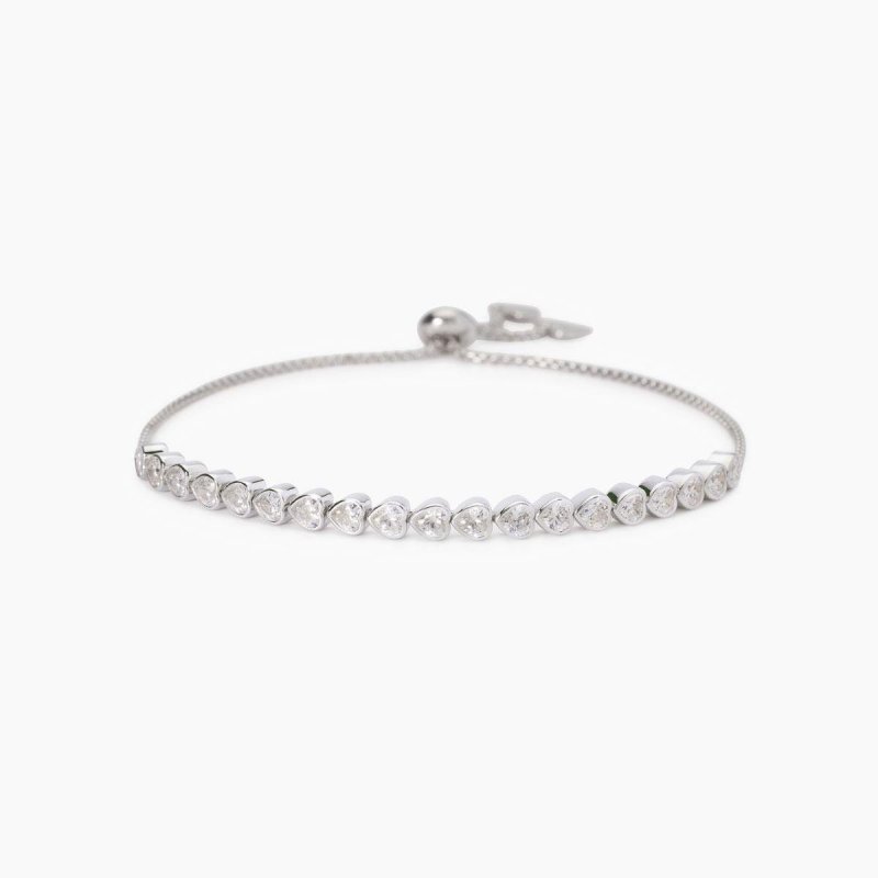 Mabina - Bracciale Con Tennis - Zirconi Taglio Cuore