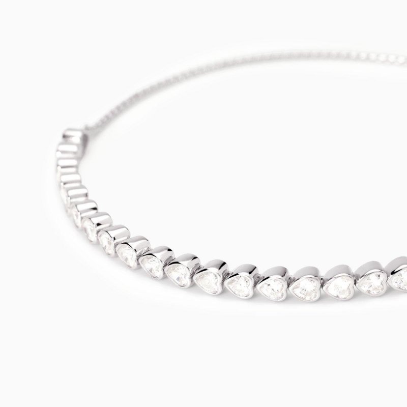 Mabina - Bracciale Con Tennis - Zirconi Taglio Cuore
