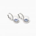 Mabina - Orecchini Con Pendente Acquamarina Sintetica - Argento 925