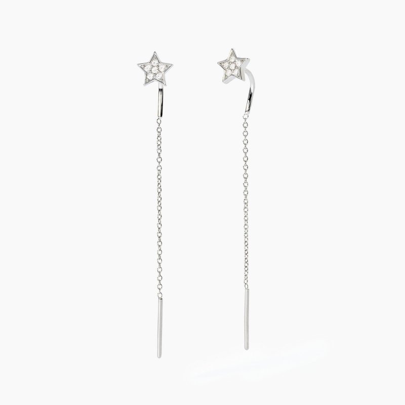 Mabina - Orecchini In Argento - Stelle Pavè - Polvere Di Stelle