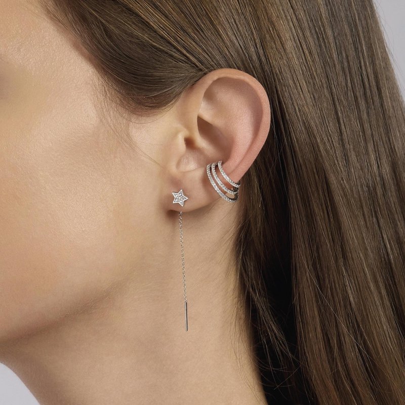 Mabina - Orecchini In Argento - Stelle Pavè - Polvere Di Stelle