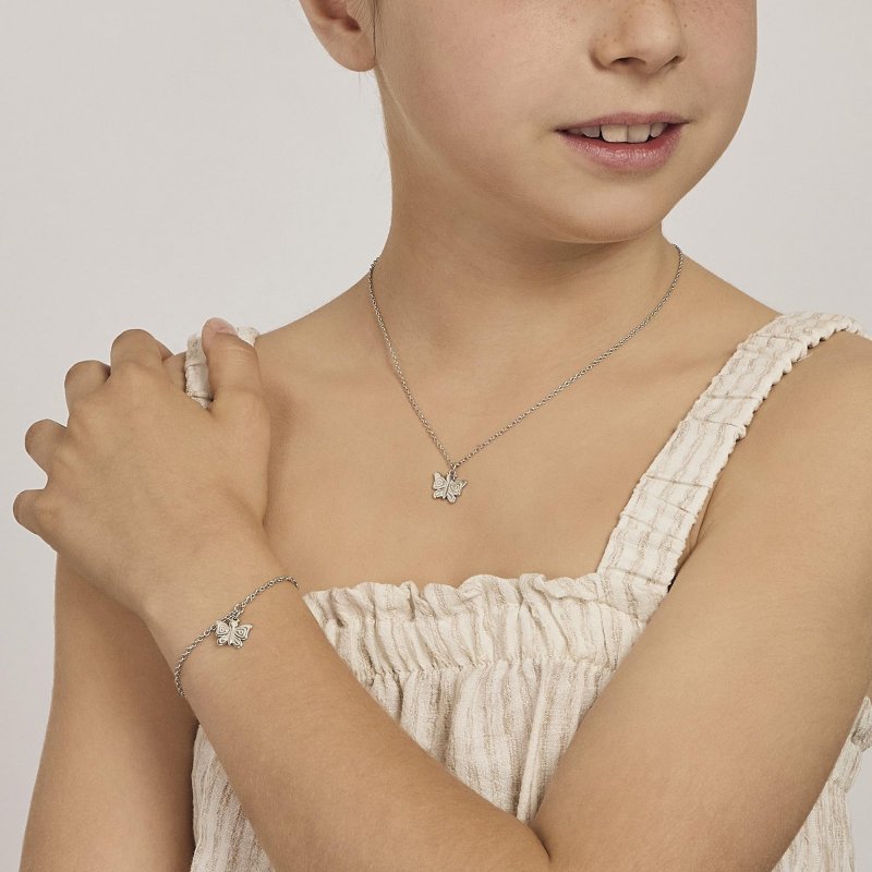 Mabina - Girocollo Con Farfalla - Argento 925 - Bambina