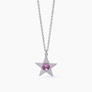Mabina - Collana Stella E Tormalina Sintetica - Argento 925 - Zirconi