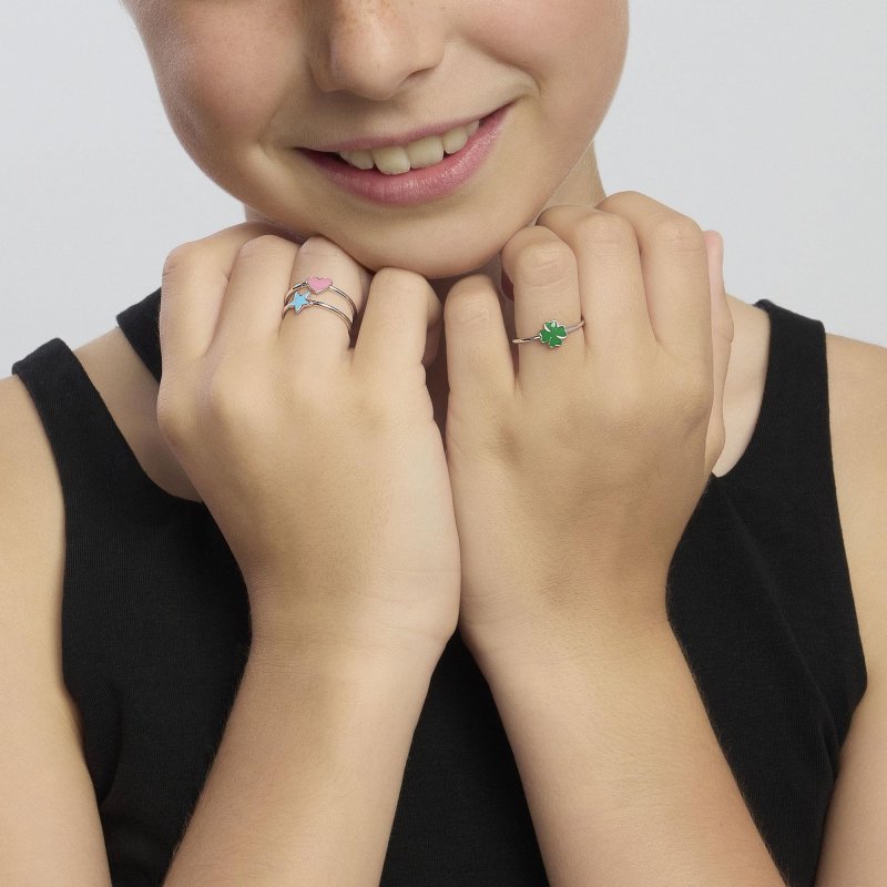 Mabina - Anello In Argento Con Stellina - Regolabile - Bimba