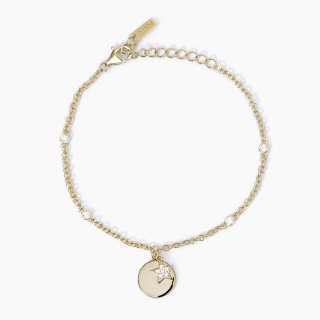 Mabina - Bracciale Ciondolo Cerchio - Argento 925 - Oro 18K