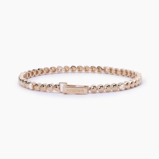Mabina - Bracciale Argento Rosato - Cuori - 18K Oro Rosa