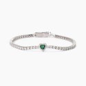 Mabina - Bracciale Tennis Donna - Smeraldo - Argento