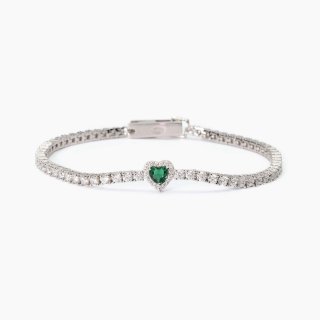 Mabina - Bracciale Tennis Donna - Smeraldo - Argento