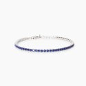 Mabina - Bracciale Tennis Uomo - Zaffiri Sintetici - Argento