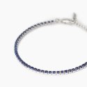 Mabina - Bracciale Tennis Uomo - Zaffiri Sintetici - Argento