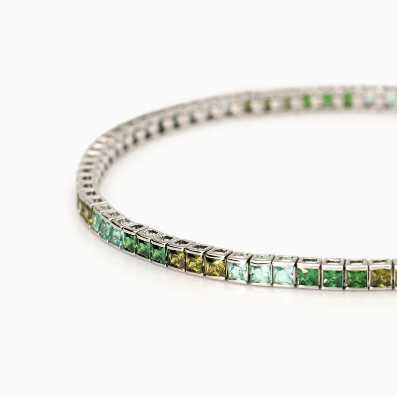 Mabina - Bracciale Tennis Con Zirconi - Multicolor Verdi