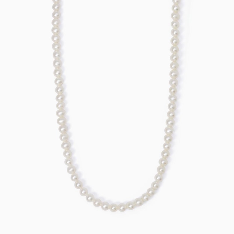 Mabina - Collana Lunga Con Perle Coltivate Elizabeth - Argento - Perle