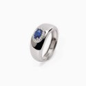 Mabina - Anello Con Zaffiro Sintetico - Argento - Zirconi