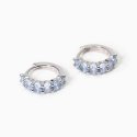 Mabina - Orecchini A Cerchio - Argento - Acquamarina Sintetica