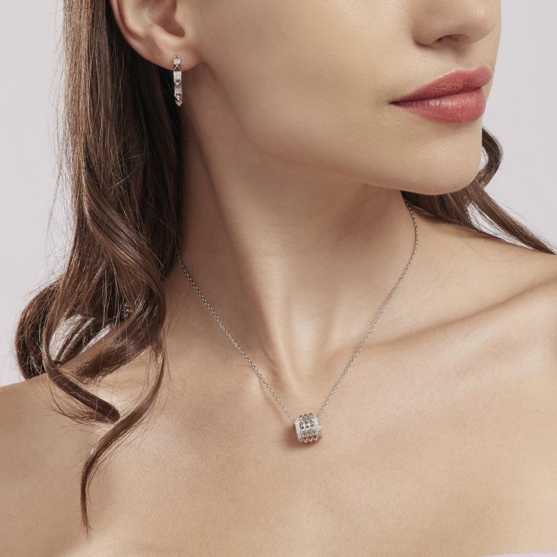 Mabina - Orecchini Borchia - Argento 925 - Zirconi