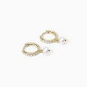 Mabina - Orecchini A Cerchio - Perle Coltivate - Argento