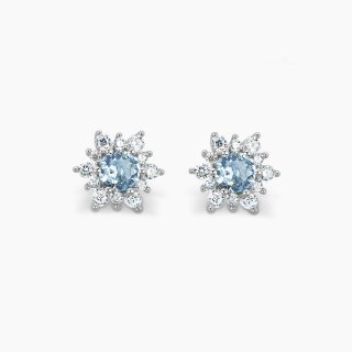 Mabina - Orecchini Light Blue - Argento - Zirconi
