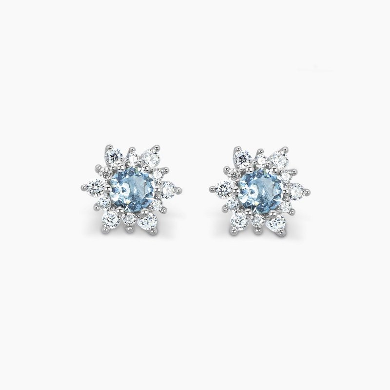 Mabina - Orecchini Light Blue - Argento - Zirconi