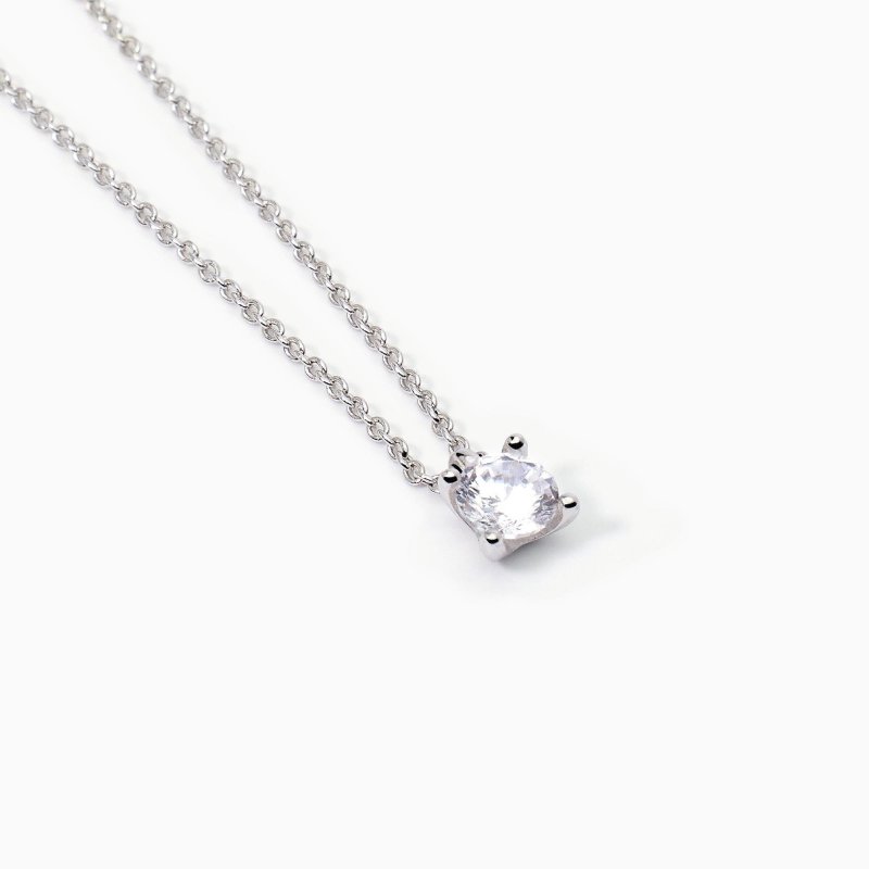 Mabina - Girocollo In Argento Con Punto Luce Shiny - Argento 925 - Zirconi