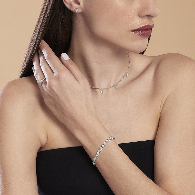 Mabina - Anello Regolabile Con Zirconi - Argento 925 - Zirconi