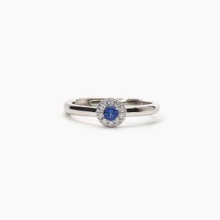 Mabina - Anello Regolabile Con Zaffiro Sintetico - Argento 925