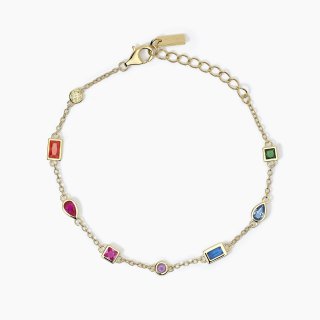 Mabina - Bracciale Multicolor - Catena Forzatina - Rainbow