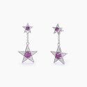 Mabina - Orecchini Stella Con Tormalina Sintetica - Argento - Zirconi