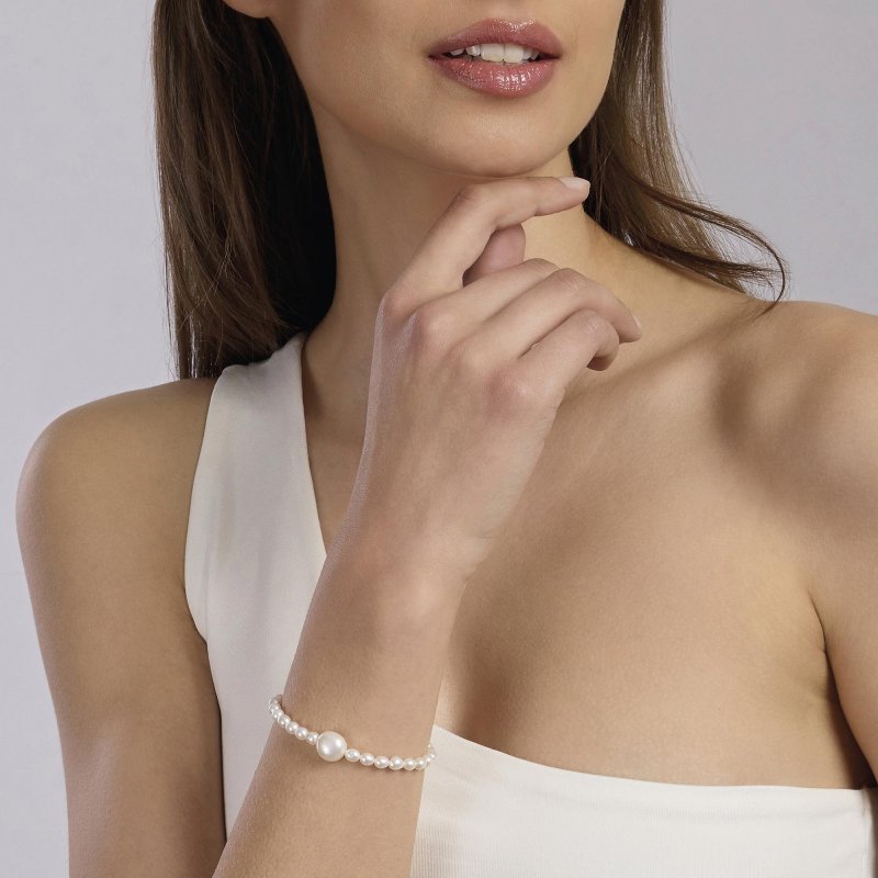 Mabina - Bracciale Con Perle Charme - Argento - Perle