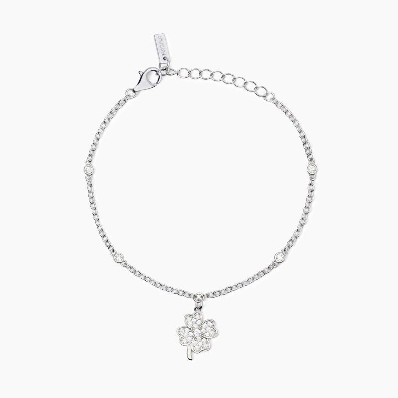 Mabina - Bracciale In Argento - Quadrifoglio - Zirconi