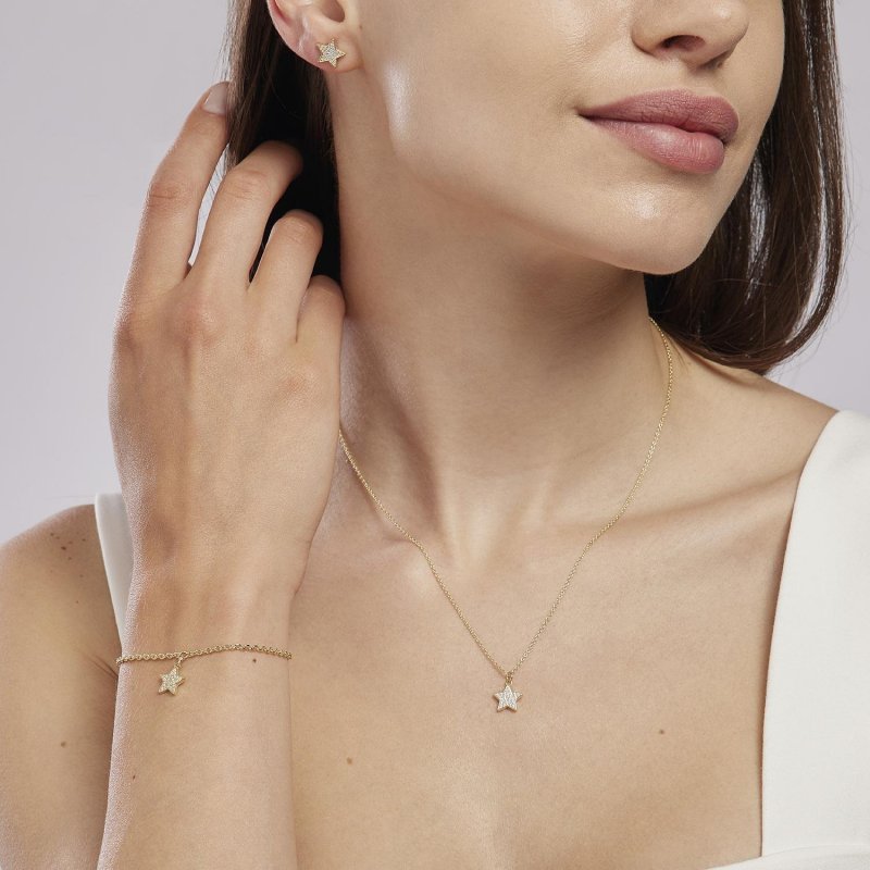 Mabina - Orecchini Polvere Di Stelle - Argento - Zirconi