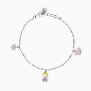 Mabina - Bracciale Da Bambina Raperonzolo - Argento 925 - Smalto