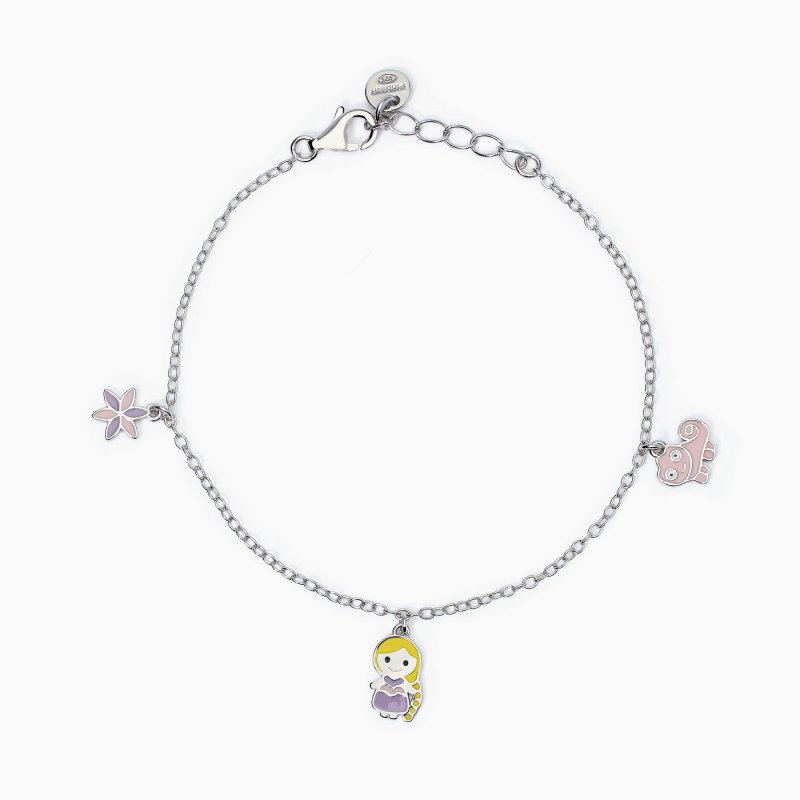 Mabina - Bracciale Da Bambina Raperonzolo - Argento 925 - Smalto