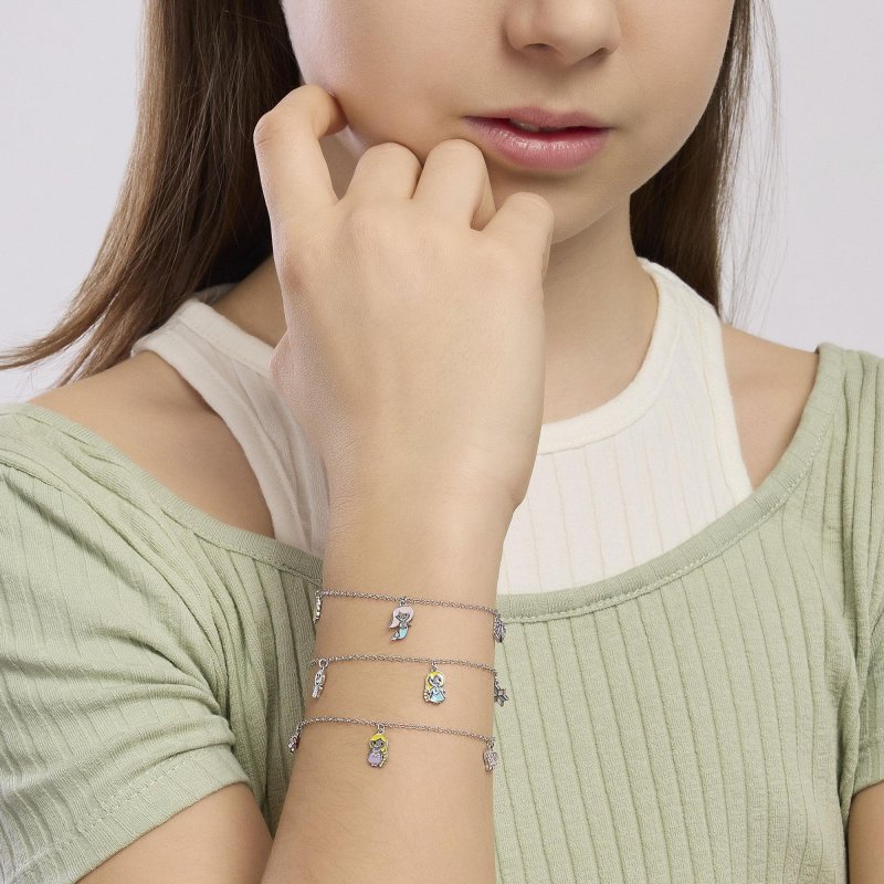 Mabina - Bracciale Da Bambina Raperonzolo - Argento 925 - Smalto