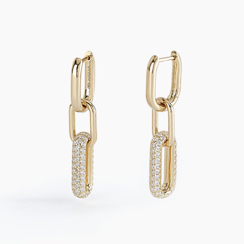 Mabina - Orecchini Rue Madame - Argento - Placcato Oro 18K
