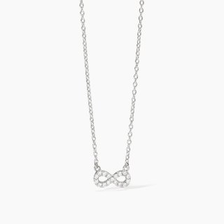 Mabina - Girocollo Infinito - Argento - Zirconi
