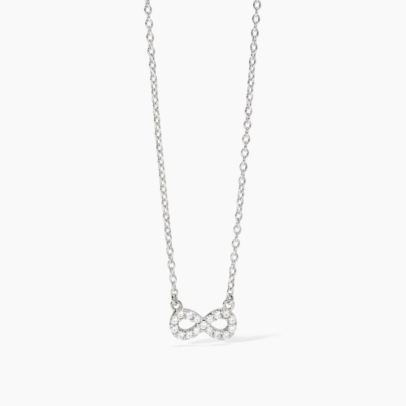 Mabina - Girocollo Infinito - Argento - Zirconi