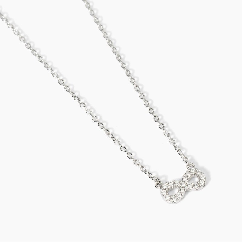 Mabina - Girocollo Infinito - Argento - Zirconi